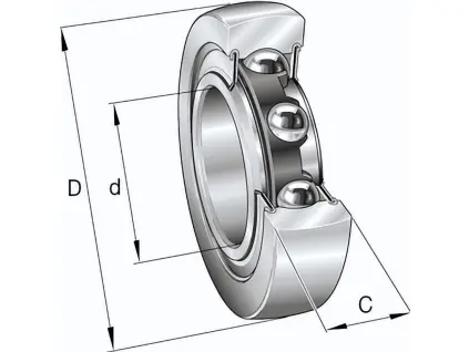 Značkový Ložisko - LR 209 X 2RS INA