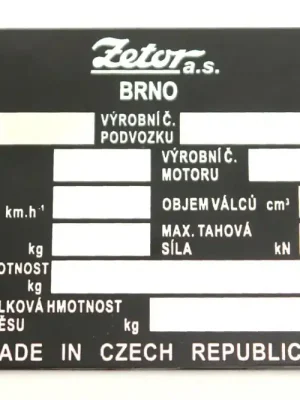 SK0010229-CZ20260306-083332-0-1772757212-size5-17612199021643-175 975795, 975791 Výrobní štítek traktoru - český popis Doprava Zdarma