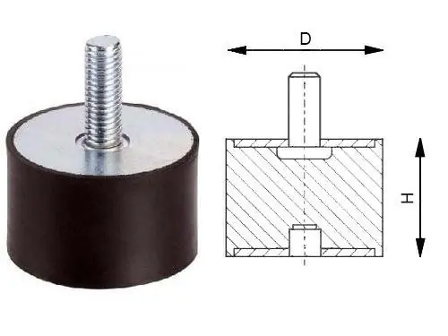silentblok T2 50x40 M10x20 (217.12) Nejprodávanější