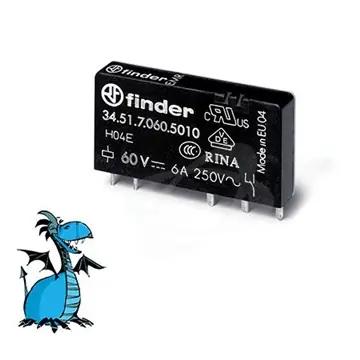 Akční Nabídka Relé 34.51.7.060.5010 úzké, DIN/PS, 1P/6A, 60V DC, Au