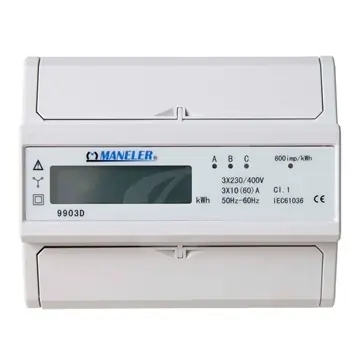 Trendový Elektroměr Maneler 9903D 3f 1-sazbový 10-60A LCD neověřený