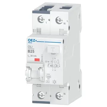 Akce Chránič proudový kombinovaný 2p B 25A 30mA A 10kA OLI