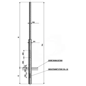 Rychlé Dodání Stožár sadový LBH 3,5