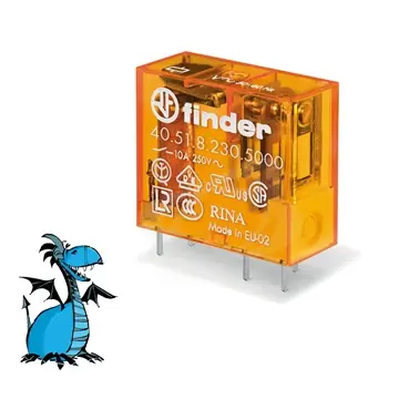 Záruka V Ceně Relé 40.51.8.230.5000 DIN/PS, 1P/10A, 230V AC, Au