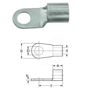 Zlevněný Oko kabelové lisovací neizolované 35x 6 KU-SP
