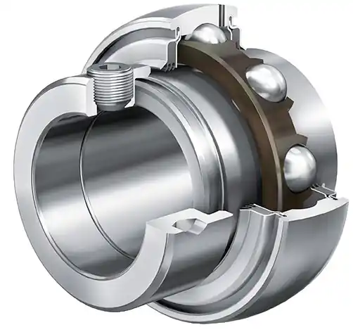 Značkový GE70-XL-KRR-B-FA101 INA vnitřní jednořadé kuličkové ložisko se zajištěním na excentr s přesahem na obě strany