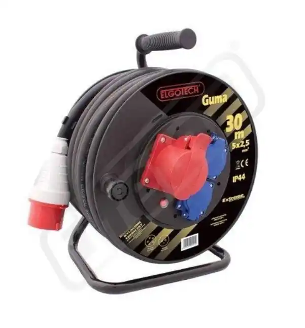 SK0198334-CZ20260306-083626-0-1772757395-pim-748081_1 ACAR Přívod prodlužovací 20m, 1 zásuvka 400V, 2x zásuvka 230V, s bubnem, černá Omezená Nabídka