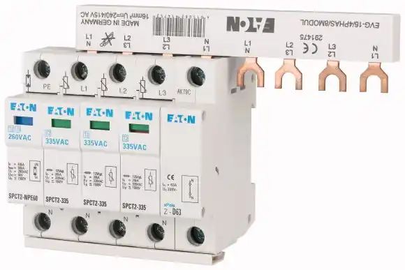 Záruka V Ceně SPCT2-335-3 +NPE/BB Svodič přepětí třídy