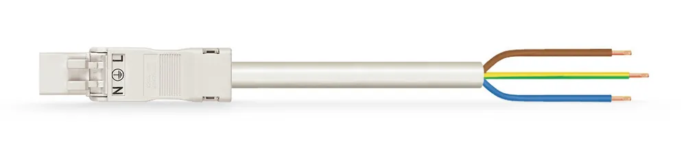 Akce WAGO Konektor  891-8993/215-302 Konfekcionovaný s propojovacím kabelem  Zástrčka / otevřený konec, bílá