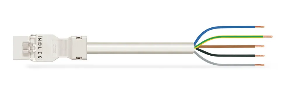 Značkový WAGO Konektor  891-8995/216-502 Konfekcionovaný s propojovacím kabelem  Zástrčka / otevřený konec, bílá