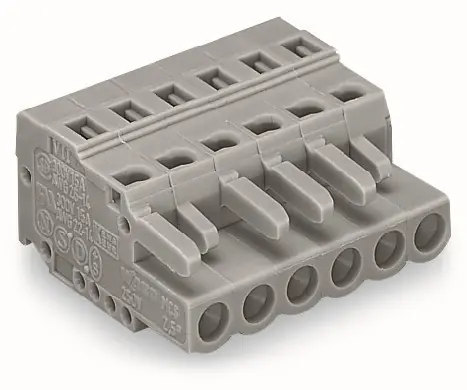 Zlevněný WAGO Konektor 231-107/102-000 1vodičový pružinový CAGE CLAMP® 2,5 mm², šedá