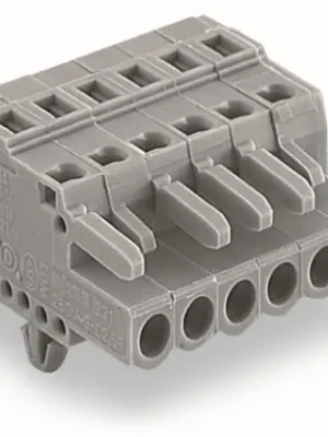 Značkový WAGO Konektor 231-108/008-000 1vodičový pružinový CAGE CLAMP® 2,5 mm², šedá