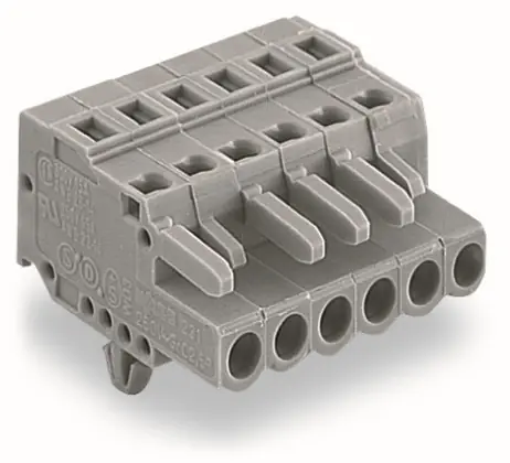 Zlevněný WAGO Konektor 231-109/008-000 1vodičový pružinový CAGE CLAMP® 2,5 mm², šedá