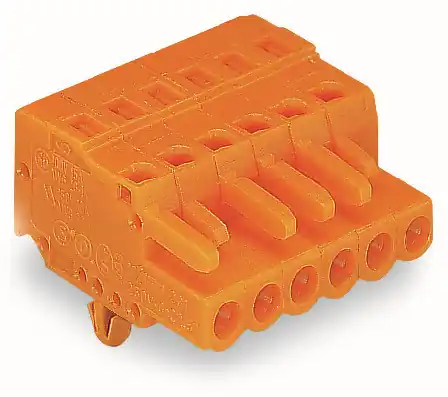 Značkový WAGO Konektor 231-312/008-000 1vodičový pružinový CAGE CLAMP® 2,5 mm², oranžová