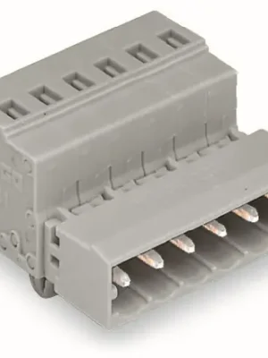 Značkový WAGO Konektor 231-608/018-000 1vodičový s pájecími piny CAGE CLAMP® 2,5 mm², šedá