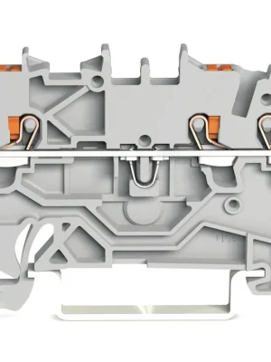 Akce WAGO Svorka 2200-1301 3vodičová průchozí s ovládacím tlačítkem 1 mm², šedá