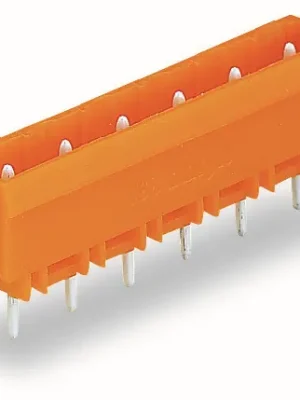 Značkový WAGO Konektor 231-741/001-000 s pájecími piny THT Pájecí kontakt 1,0 × 1,0 mm Rovné provedení, oranžová