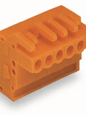 Značkový WAGO Konektor 232-320/026-000 1vodičový (zásuvka), úhlový CAGE CLAMP® 2,5 mm², oranžová