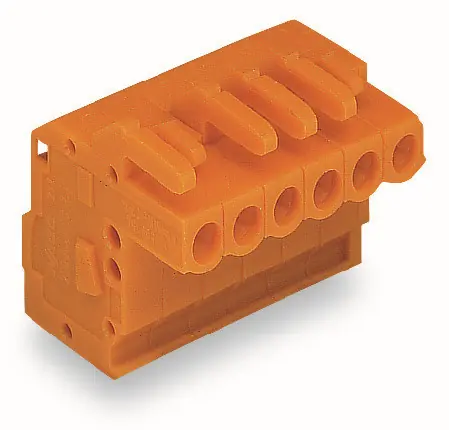 Značkový WAGO Konektor 232-320/026-000 1vodičový (zásuvka), úhlový CAGE CLAMP® 2,5 mm², oranžová