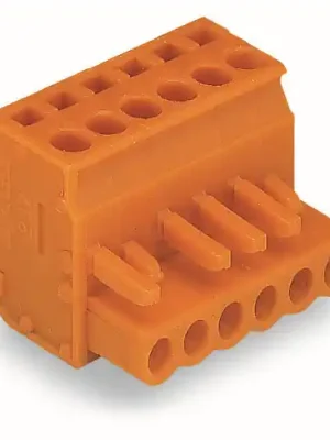 Akce WAGO Konektor 232-424/026-000 1vodičový (zásuvka), úhlový CAGE CLAMP® 2,5 mm², oranžová