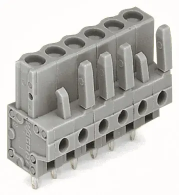 Značkový WAGO Konektor 232-142 pružinový THT rovné provedení rozteč 5 mm šedá