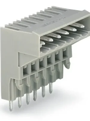 Zlevněný WAGO Konektor 232-346 Zvyšovací s pájecími piny THT Pájecí kontakt 1,0 × 1,0 mm Úhlové provedení, šedá