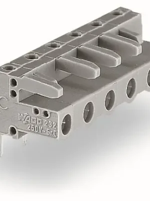 Zlevněný WAGO Konektor 232-841 pružinový THT úhlové provedení rozteč 75 mm šedá