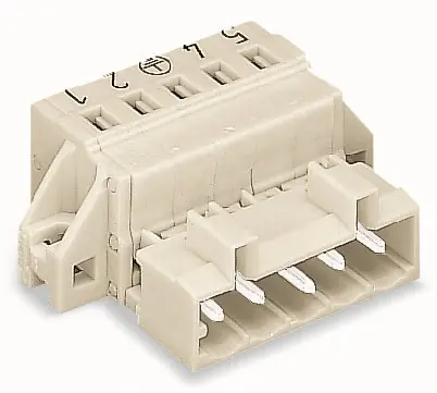 Zlevněný WAGO Konektor 721-604/019-042 1vodičový s pájecími piny CAGE CLAMP® 2,5 mm², šedá