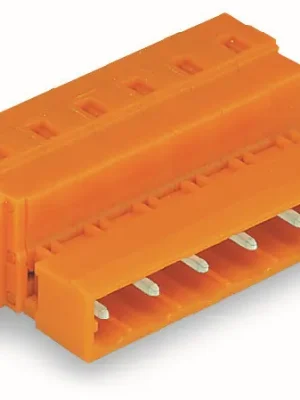 Značkový WAGO Konektor 731-632/019-000 1vodičový s pájecími piny CAGE CLAMP® 2,5 mm², oranžová