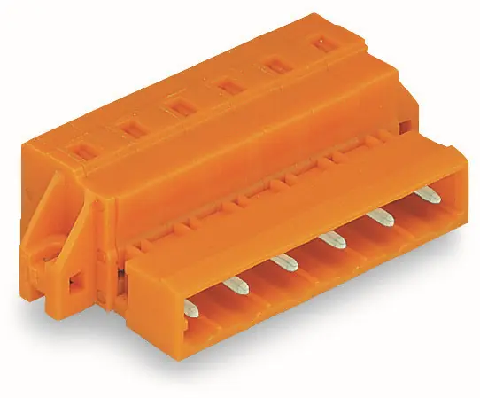 Značkový WAGO Konektor 731-632/019-000 1vodičový s pájecími piny CAGE CLAMP® 2,5 mm², oranžová