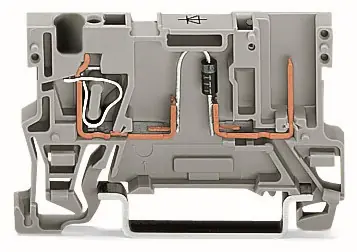 SK0221611-CZ20260306-083626-0-1772757395-pim-1542313_1 Záruka V Ceně WAGO Blok 769-238/281-410 základní pro moduly, 1 vodič / 1 kontakt S diodou 1N4007 Anoda vlevo, šedá