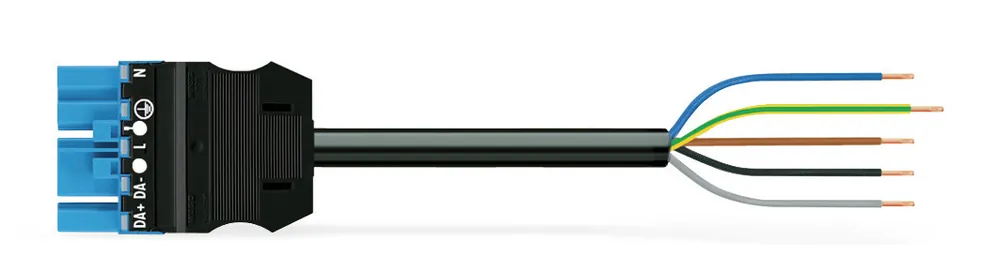 Zlevněný WAGO Konektor  771-9985/206-201 Konfekcionovaný s propojovacím kabelem  Zástrčka / otevřený konec, modrá