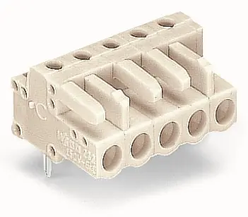 Značkový WAGO Konektor 722-240 pružinový THT úhlové provedení rozteč 5 mm šedá